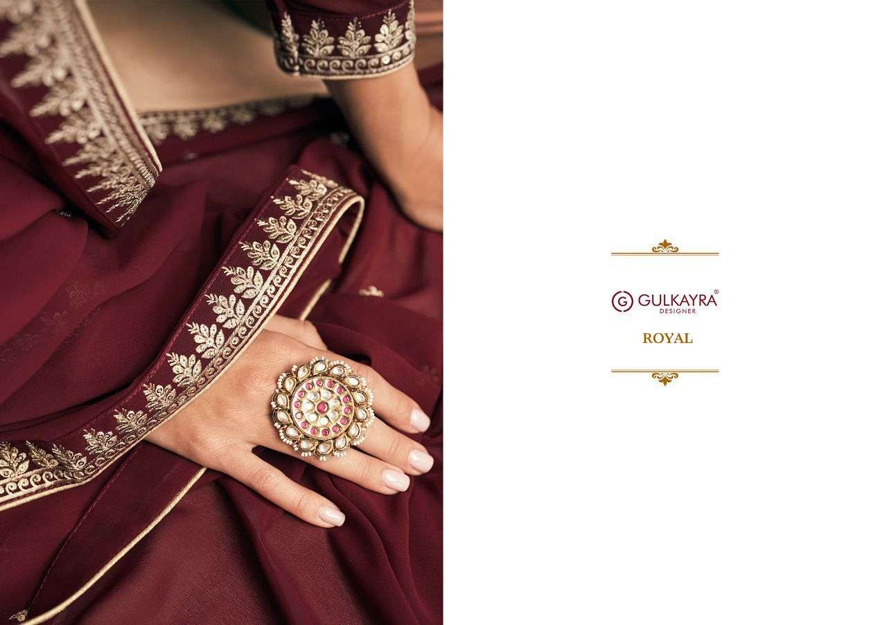 gulkarya designer royal 7140-7144 series real georgette party wear salwar kameez surat