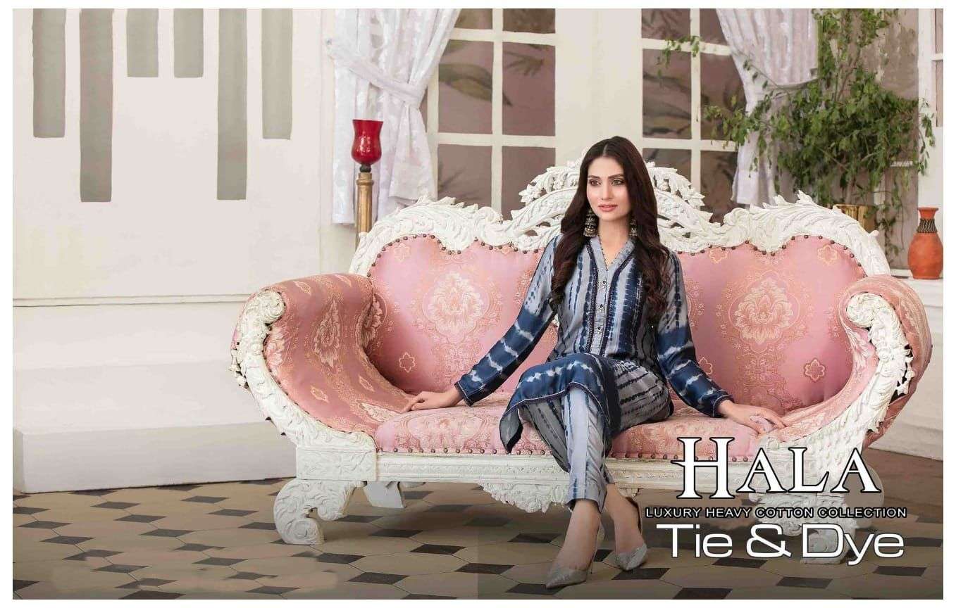 hala by tie&dye heavy cotton dress material collection online price surat