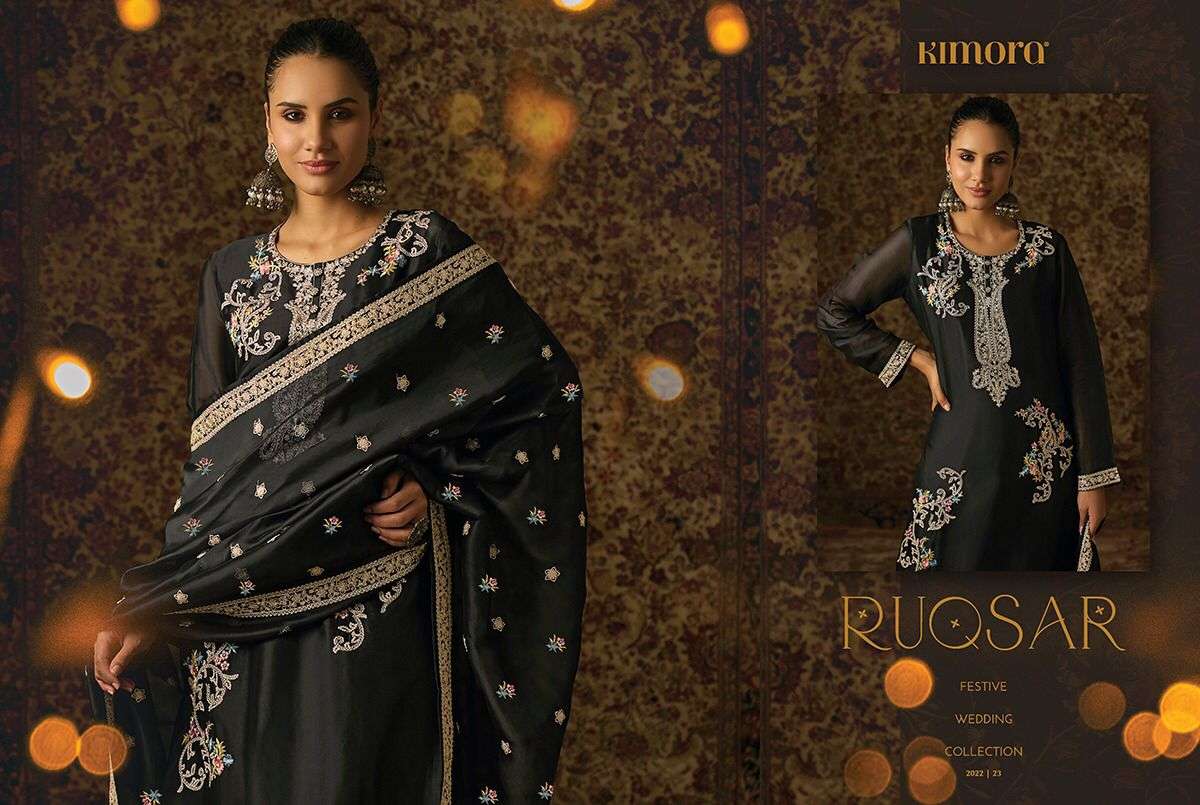 heer kimora ruqsar 2051-2058 series organza designer exclusive salwar suits wholesaler surat