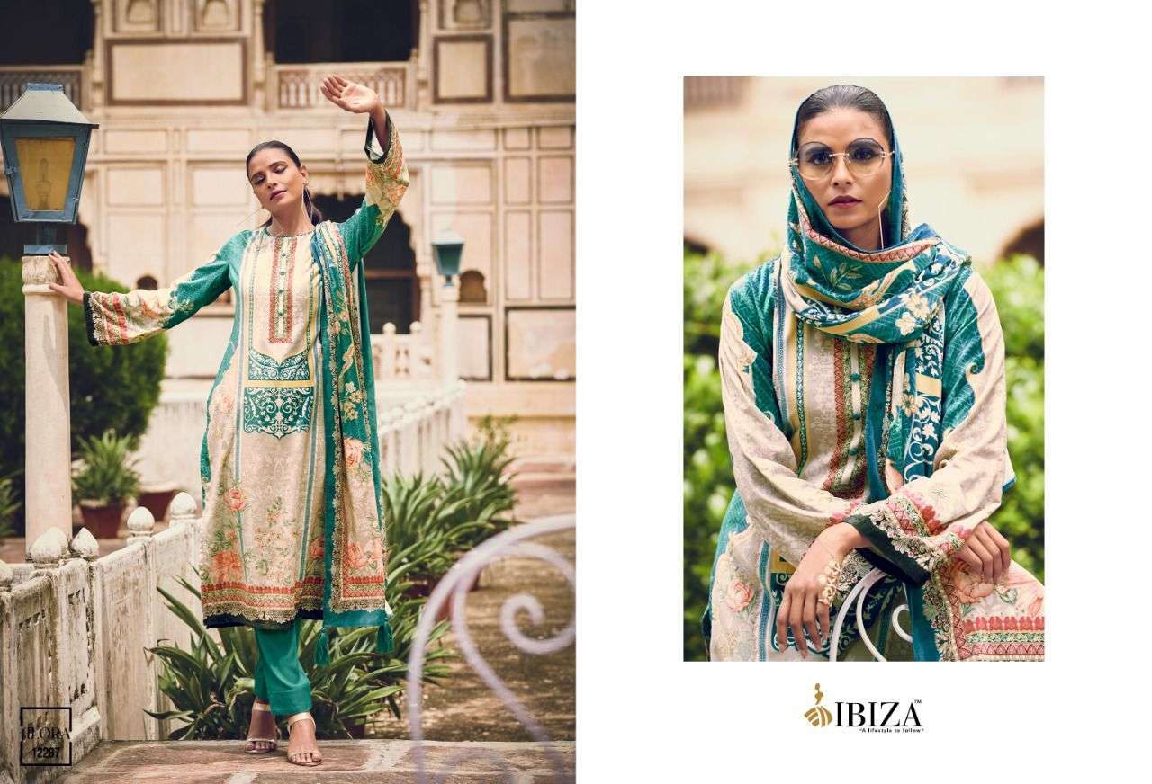 ibiza alora 12281-12288 series pure silk velvet fancy dress material wholesale price 