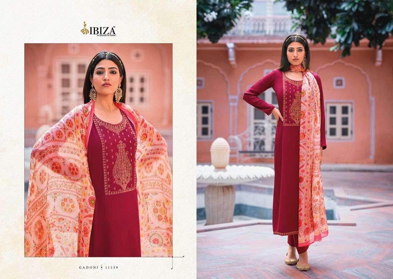 ibiza gadoni 11156-11163 series pure matka silk fancy salwar kameez wholesale price surat