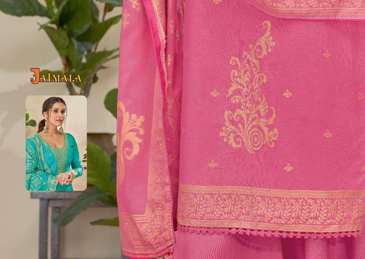 jaimala reet 001-006 series pure fancy fabrics punjabi dress material collection surat