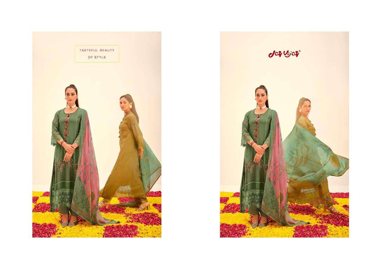 jayvijay naazira 7391-7397 series pure organza with embroidery salwar kameez surat