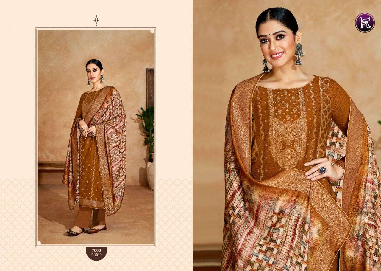 kala fashion kala print vol 2 7001-7006 series viscose pashmina fancy suits wholesaler india