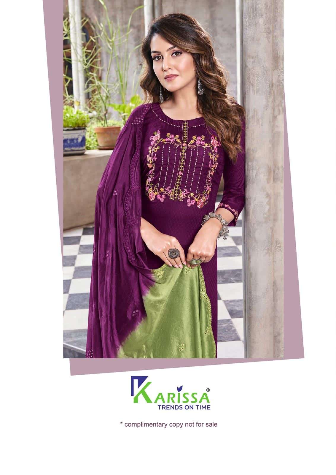 karissa bombay beauty vol-3 3001-3006 series fancy viscose with work collection wholesale price surat