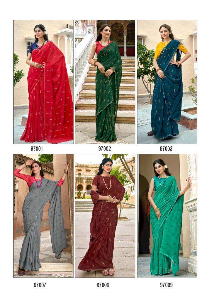 kashvi creation utsav 97001-97010 series georgette designer saree catalogue best price wholesale dealer 