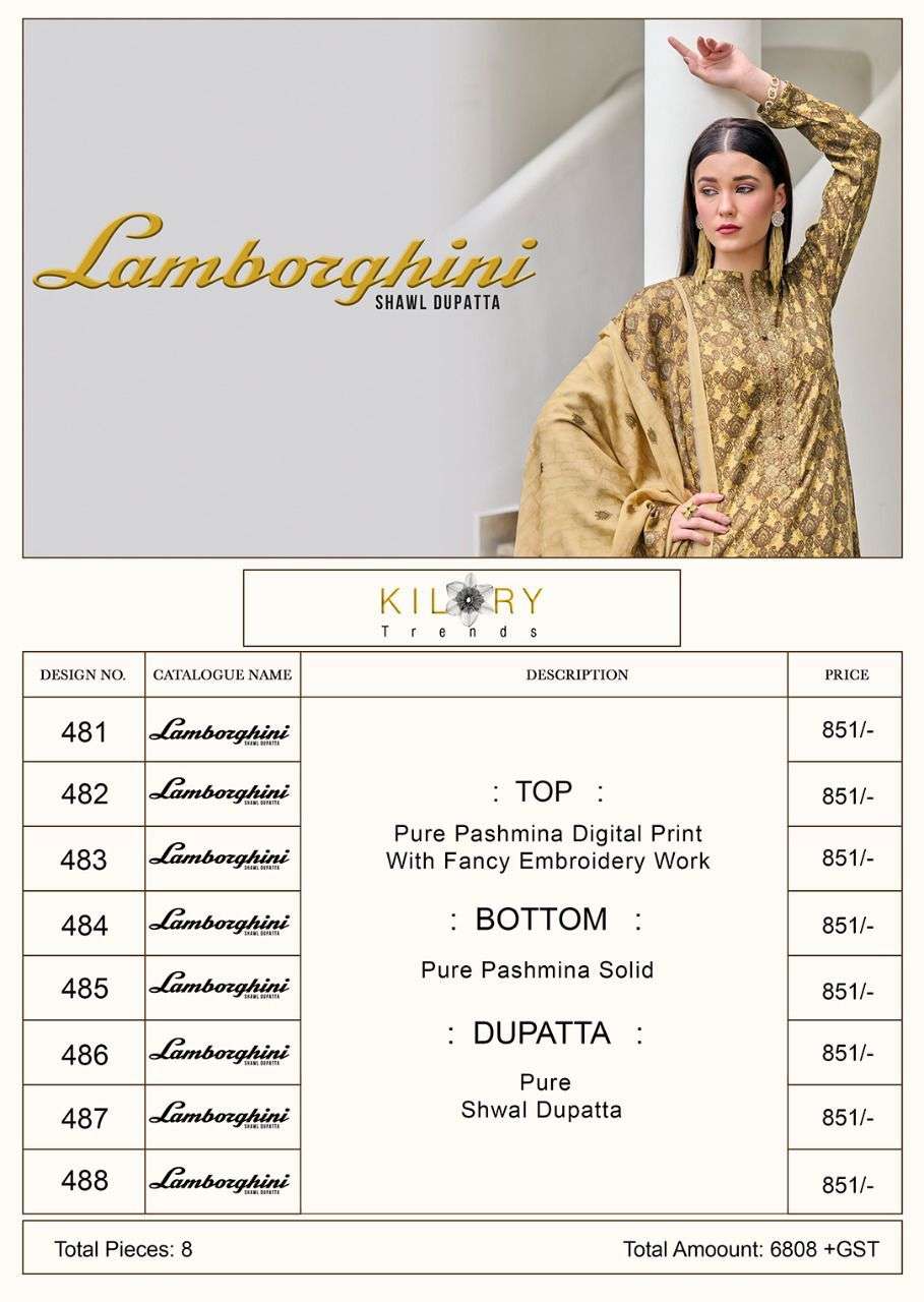 kilory trends limborghini 481-488 series pasmina designer salwar suits online wholesaler surat 