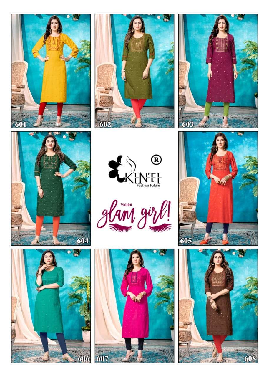 kniti glam girl vol 5 straight heavy rayon designer kurtis collection wholesale price 
