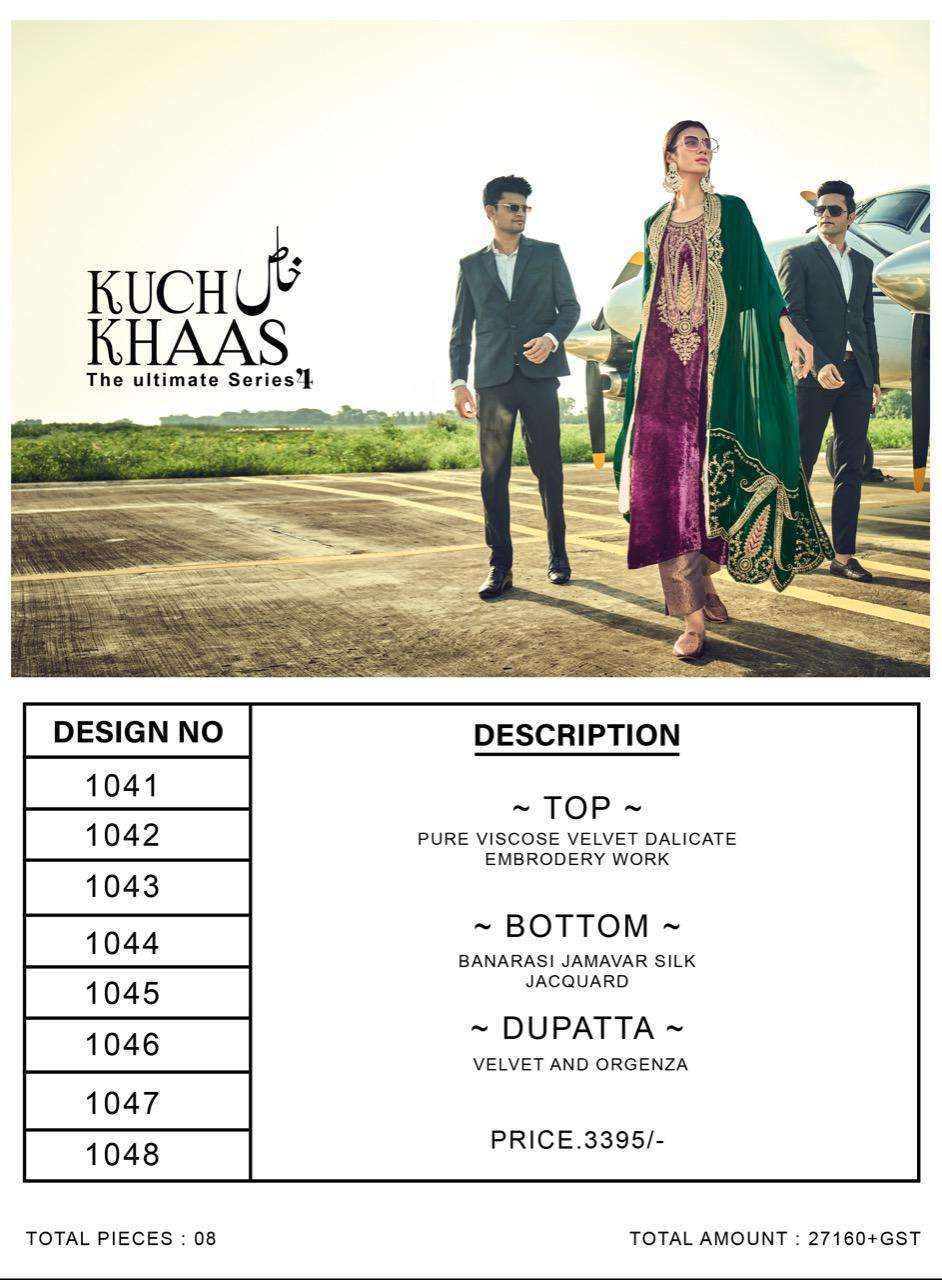 kuch khaas the ultimate series vol-7 1041-1048 series viscose velvet designer salwar kameez online wholesaler surat