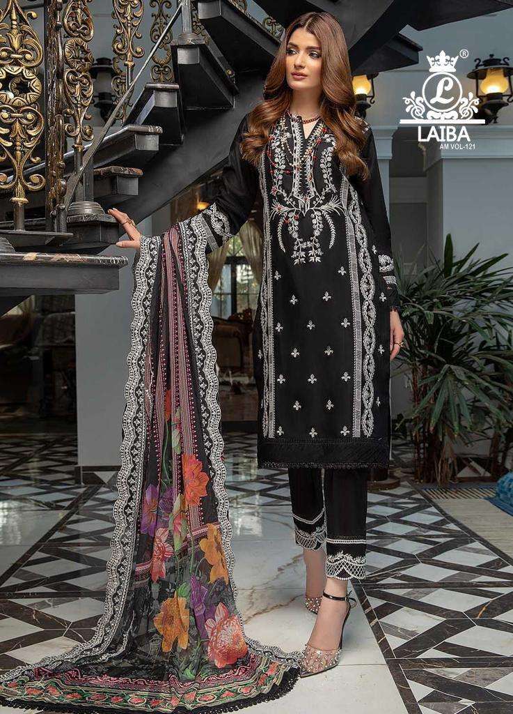Laiba the designer studio am vol 121 readymade Pakistani suits collection 