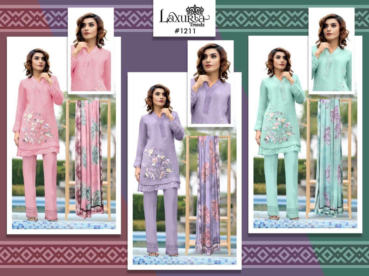 laxuria trendz 1211 colour series pakistani ready made collection wholesale dealer surat