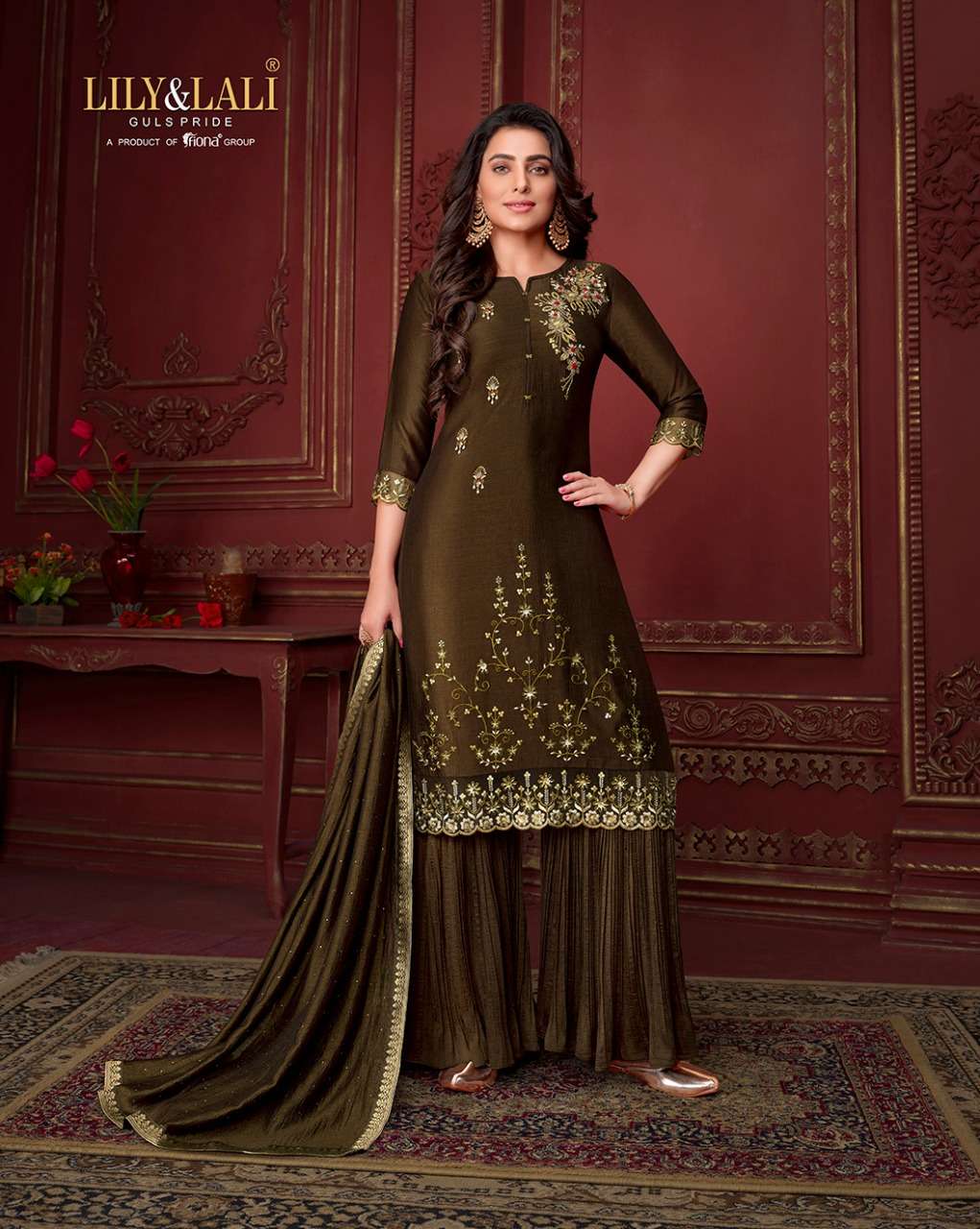 lily & lali malang 10191-10196 series silk designer exclusive ready made party wear suits online dealer surat