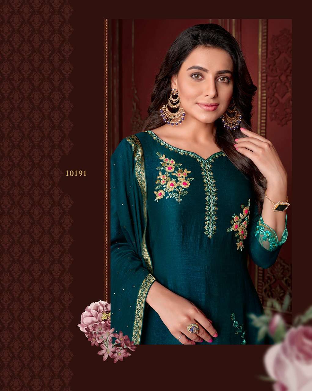 lily & lali malang 10191-10196 series silk designer exclusive ready made party wear suits online dealer surat