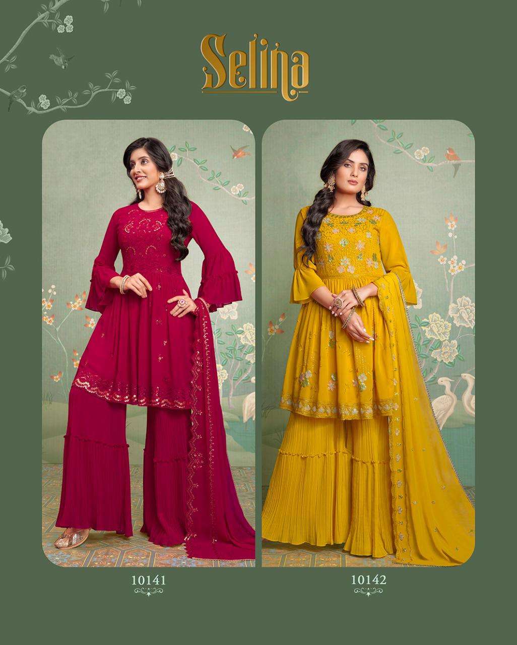 lily&lali selina 10141-10144 series party wear peplum style fancy kurtis wholesale price surat