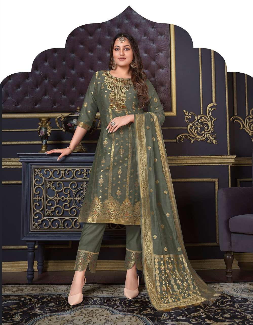 lily & lali silk kari vol-2 10125-10128 series banarsi jequard spun silk ready made salwar kameez online price surat