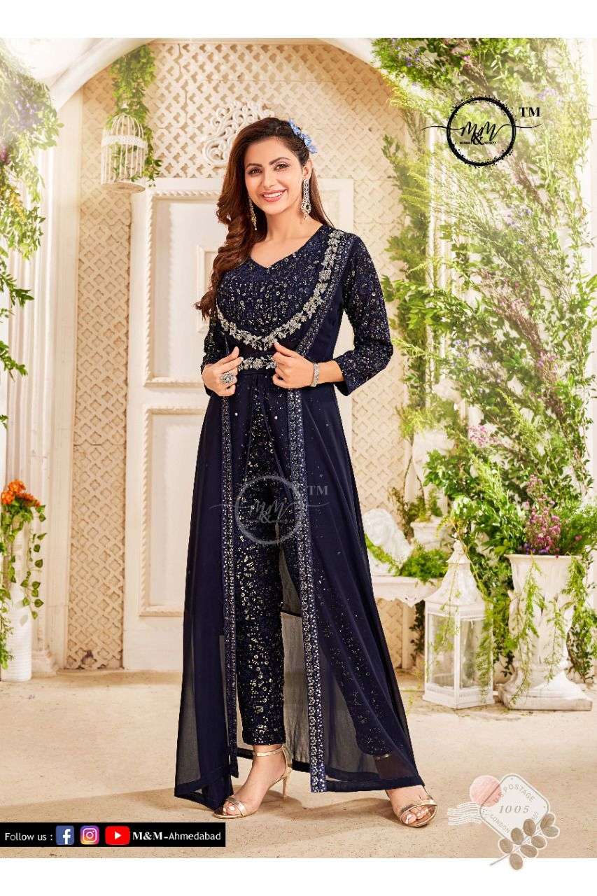 m&m arzoie vol 2 1001-1006 series fancy georgette party wear western ourfits collection wholesale price 