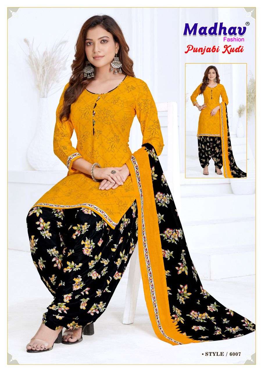 Madhav fashion Punjabi kudi vol 6 cotton dress material wholesale price surat