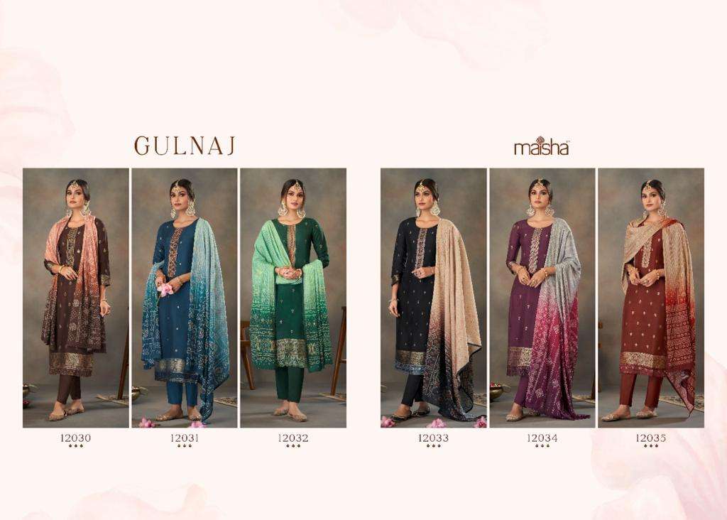 maisha gulnaj 12030-12035 series viscose dola party wear salwar suits online dealer surat