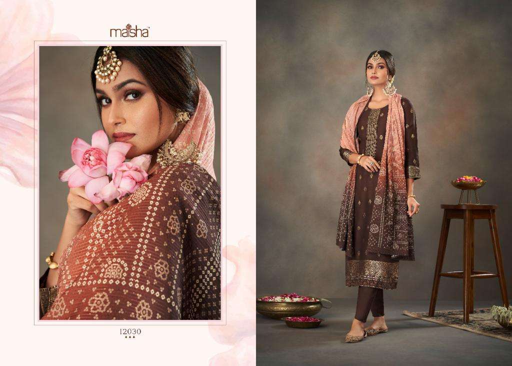 maisha gulnaj 12030-12035 series viscose dola party wear salwar suits online dealer surat
