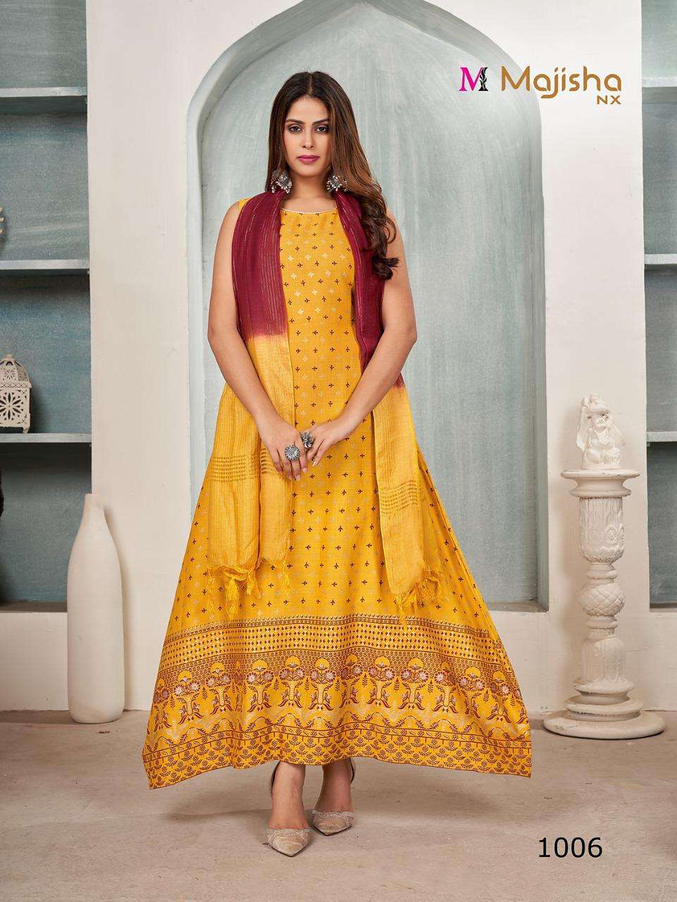 majisha nx maharani dupatta edition fancy kurtis with designer dupatta collection wholesale price 