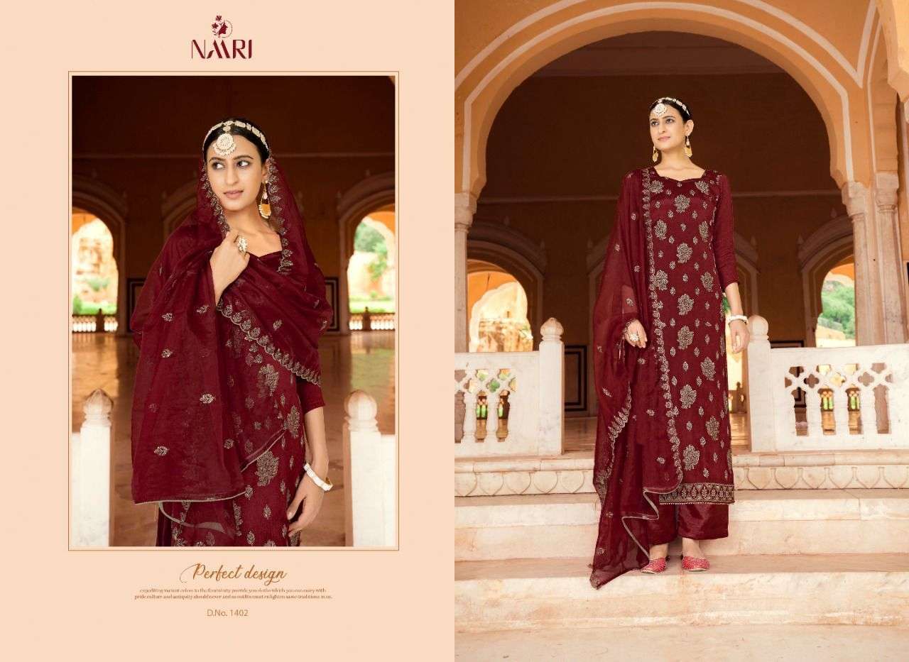 naari trisha 1401-1404 series designer suits online wholesaler surat