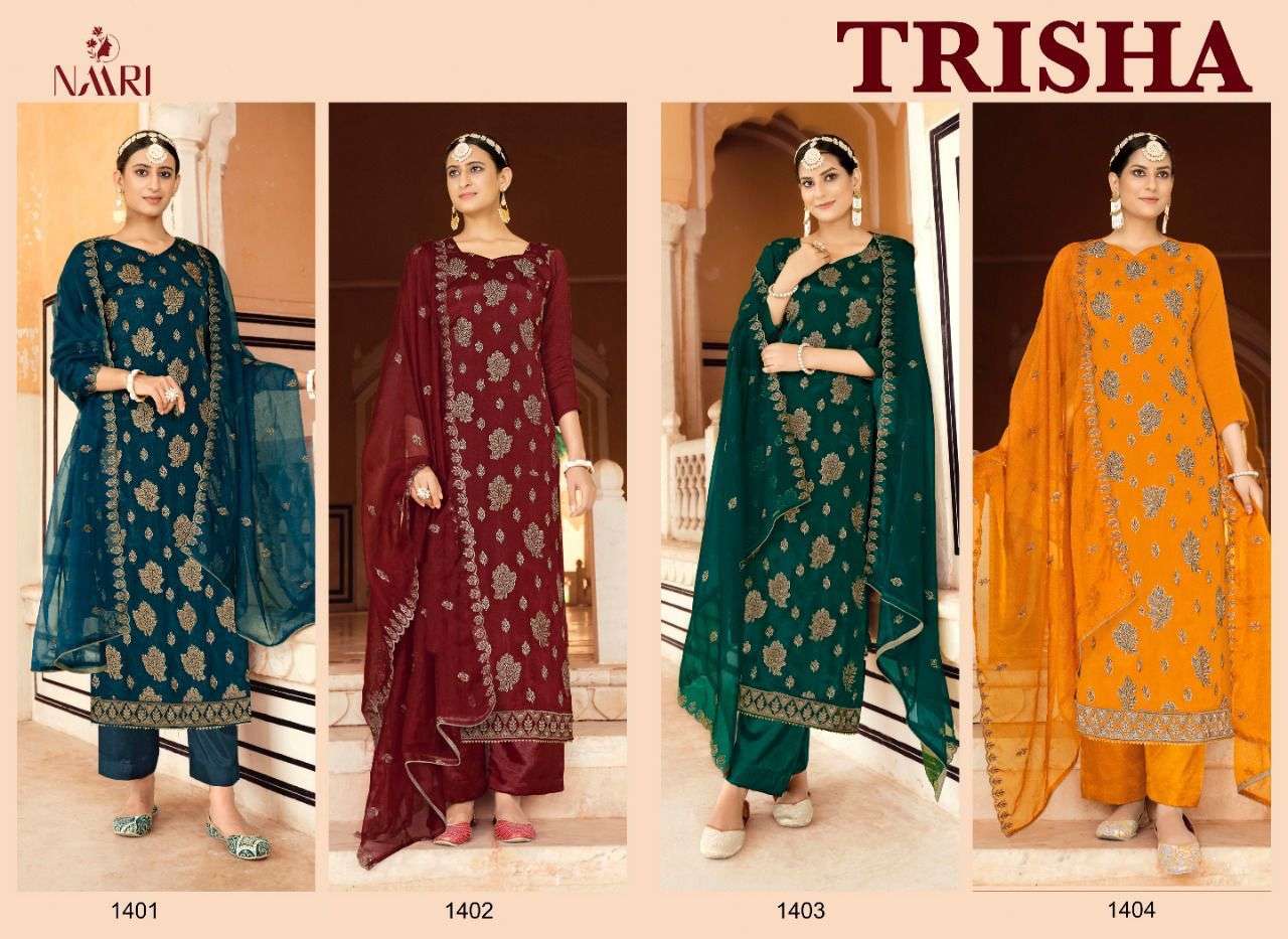 naari trisha 1401-1404 series designer suits online wholesaler surat