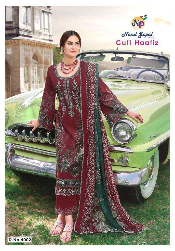 nandgopal gull hafiz vol-4 cotton karachi style dress material wholesale price surat market