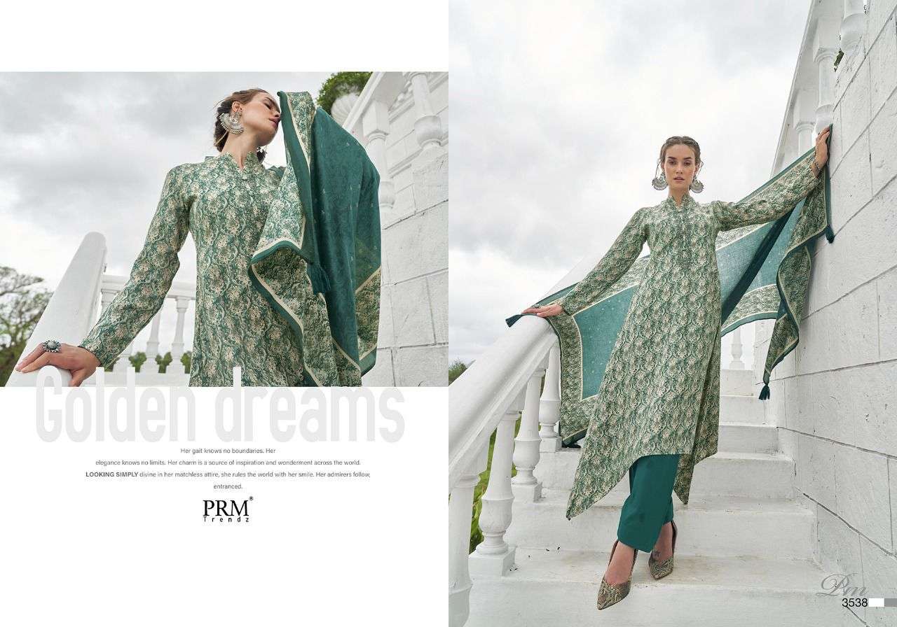 prm trendz vogue vol 6 3534-3543 series pure pashmina dress material wholesale price