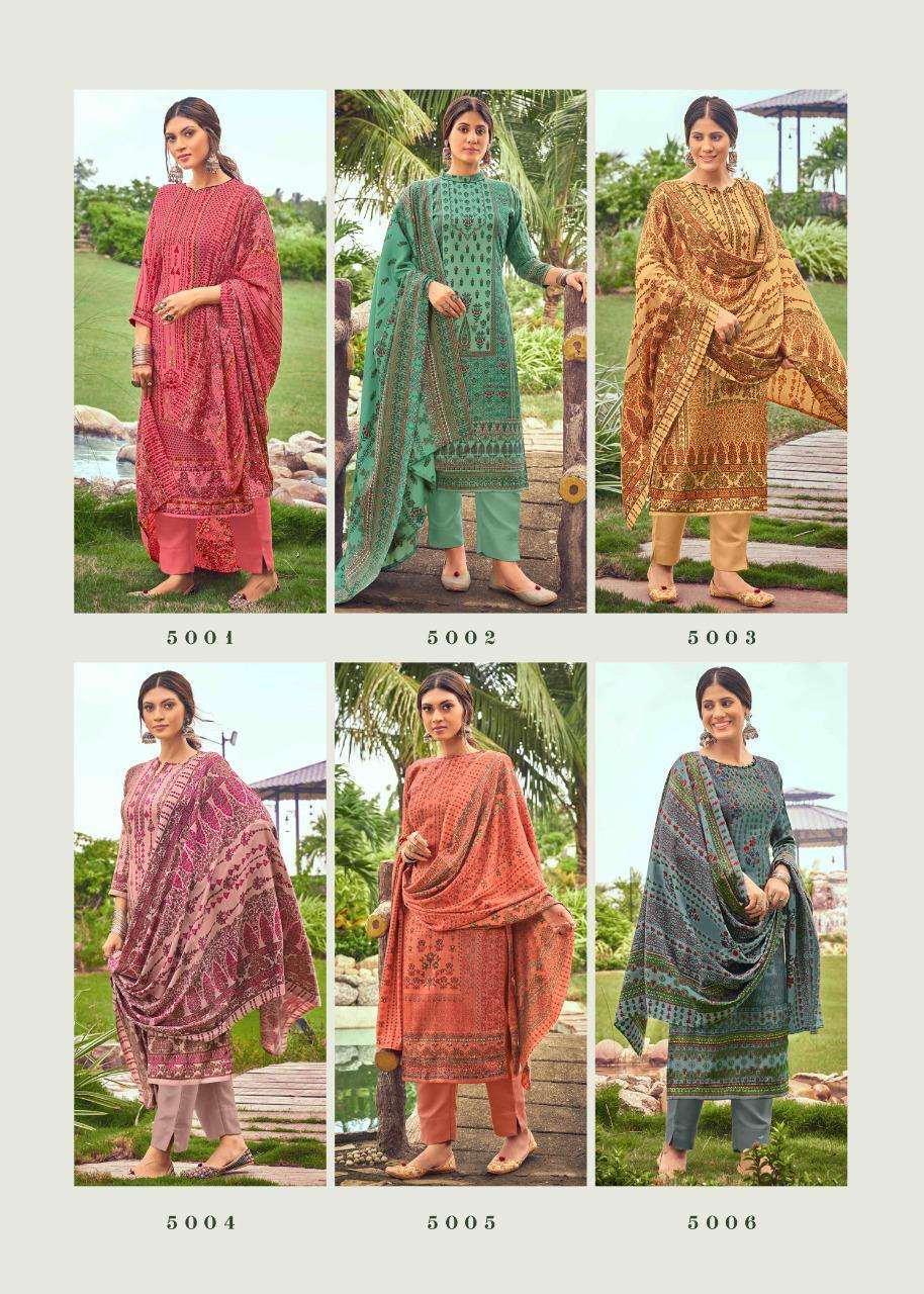 radha fab kashmir ki kali pure pashmina dress material collection wholesaler surat