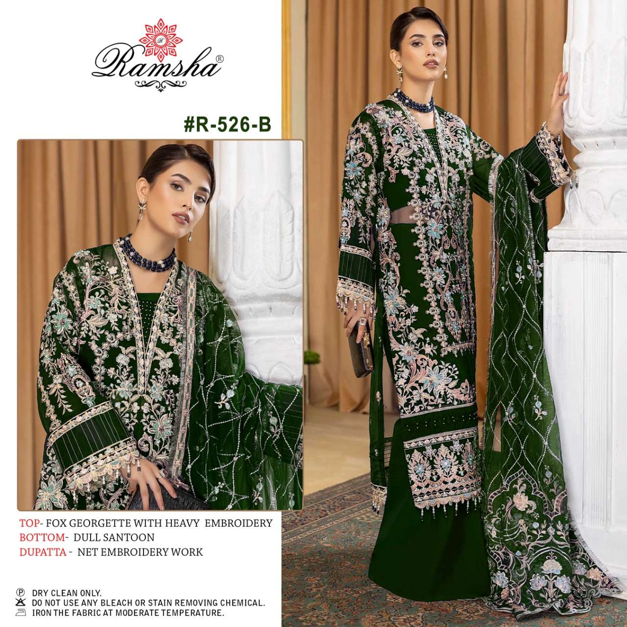 ramsha r-256 nx colour series pakisatni georgette embroidred party wear salwar kameez online dealer surat textile