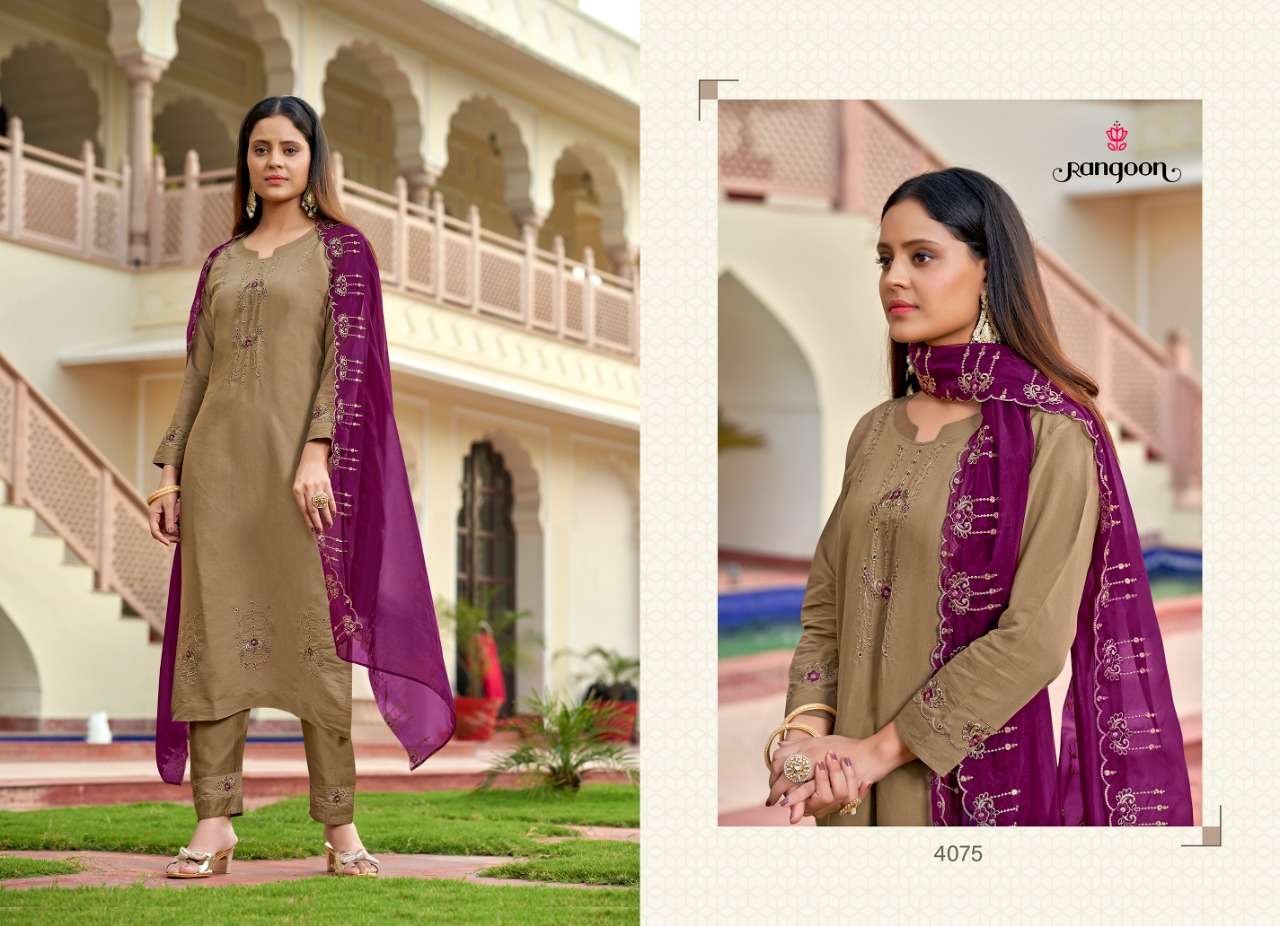 rangoon daisy 4071-4076 series designer viscose with work full stich collection wholesale price 