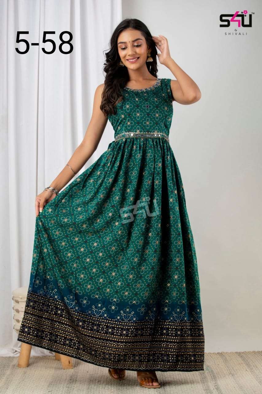 s4u 5-58 casual wear long kurti online price wholesale dealer 