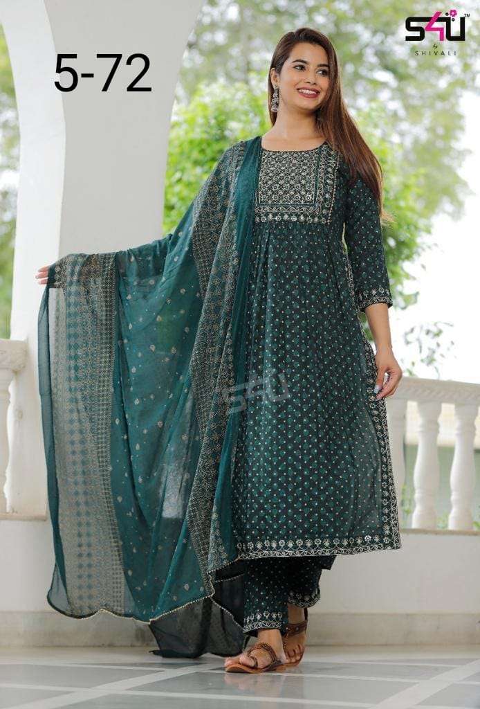 s4u 5-72 designer ready made casual wear salwar suits online shopping suart