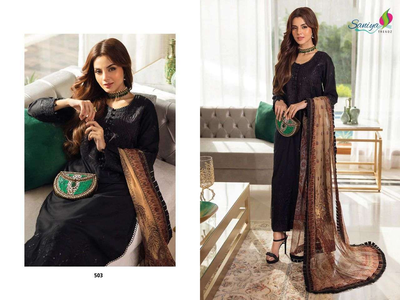 saniya trendz jofa collection cambric suits with fancy embroidered collection at surat