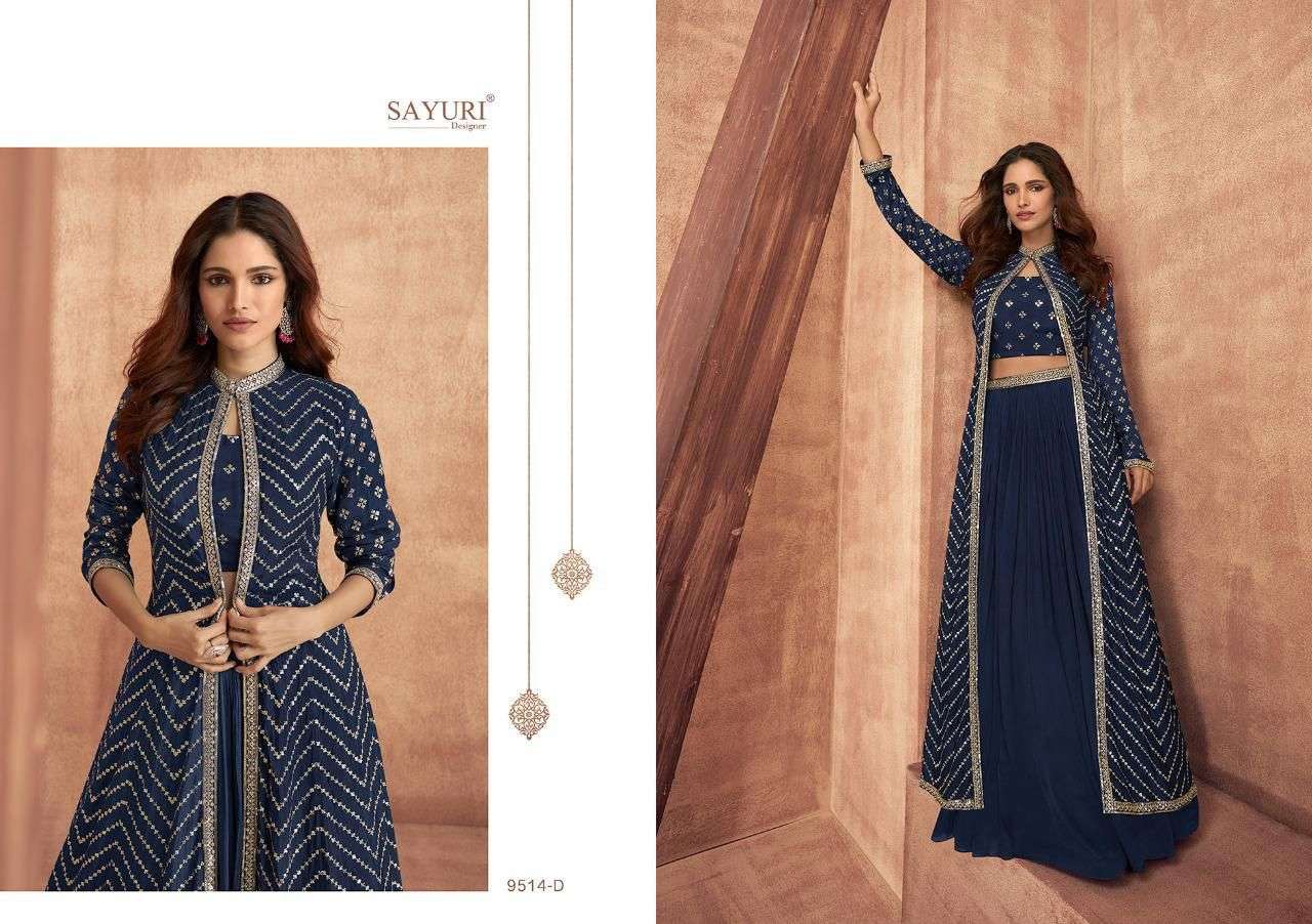 sayuri designer impression 9514 colours party wear salwar kameez wholesale price 