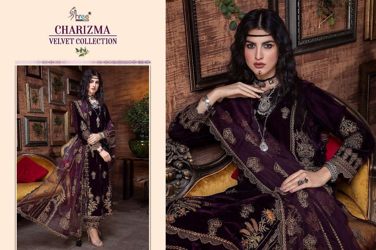 shree fabs charizma 2359-2363 series velvet designer pakistani salwar kameez wholesale dealer surat 