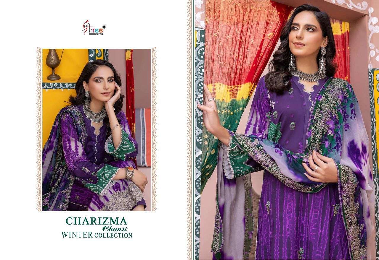 shree fabs charizma chunri winter collection 2410-2416 series salwar kameez wholesale surat
