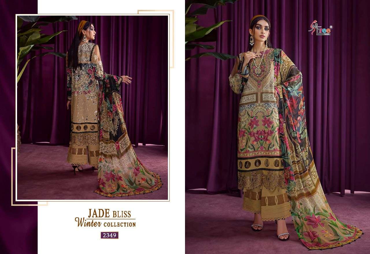 shree fabs  jade bliss winter collection 2343-2348 series pakisatni pashmina salwar suits wholesaler surat 
