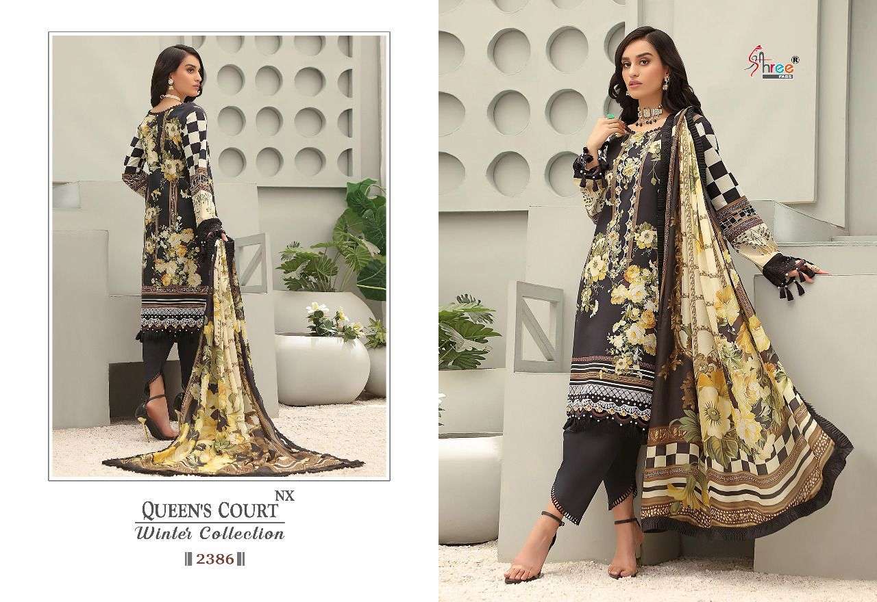 shree fabs queens court nx 2385-2388 series pasmina pakistani winter collection salwar kameez wholesale dealer surat  