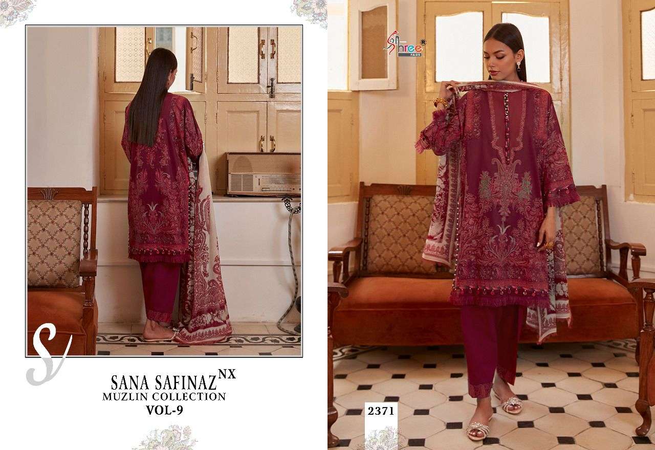 shree fabs sana safinaz muzlin collection vol 9 nx catalogue wholesale price surat