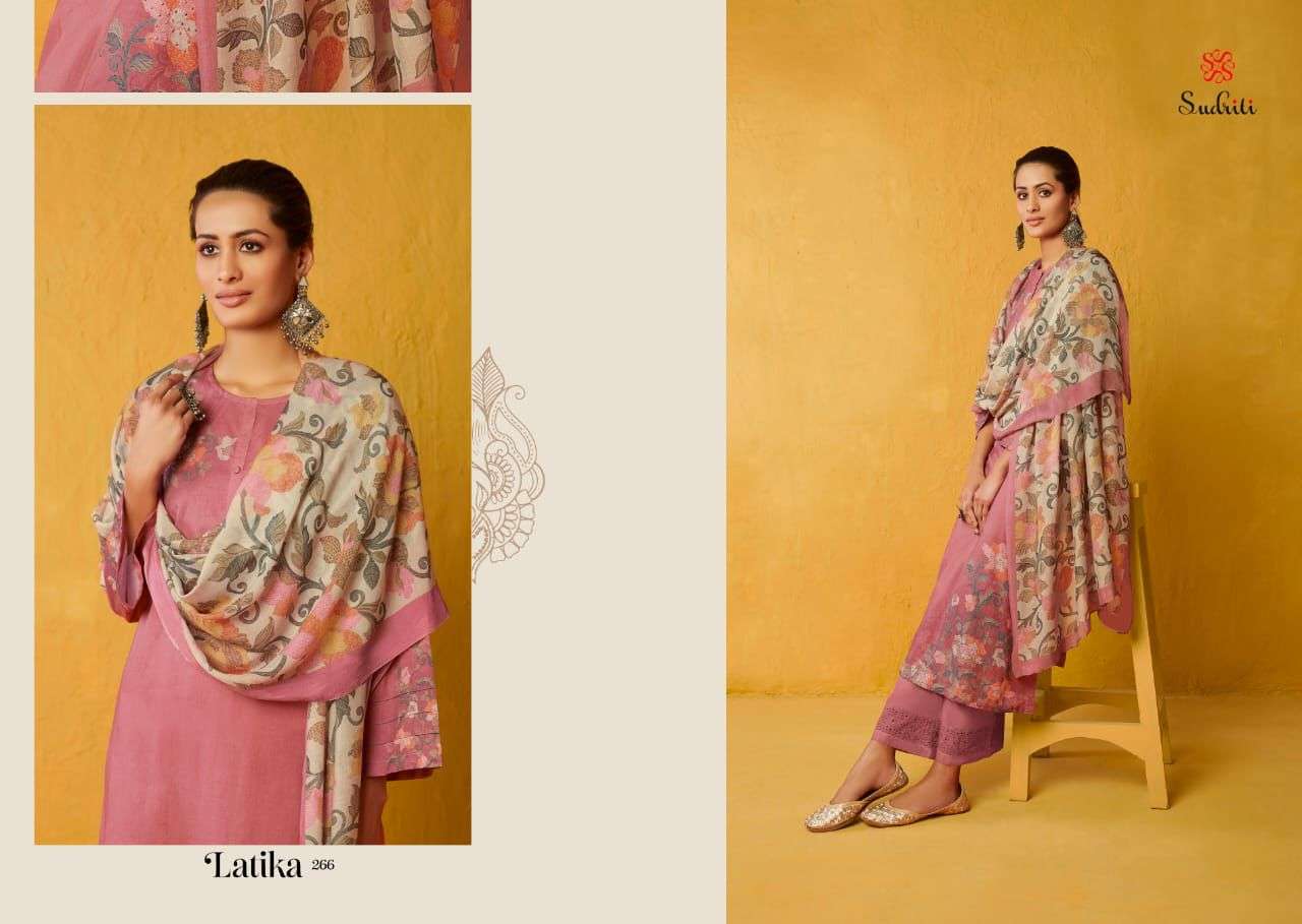 sudriti latika pashmina twill handwork designer salwar suits collection surat