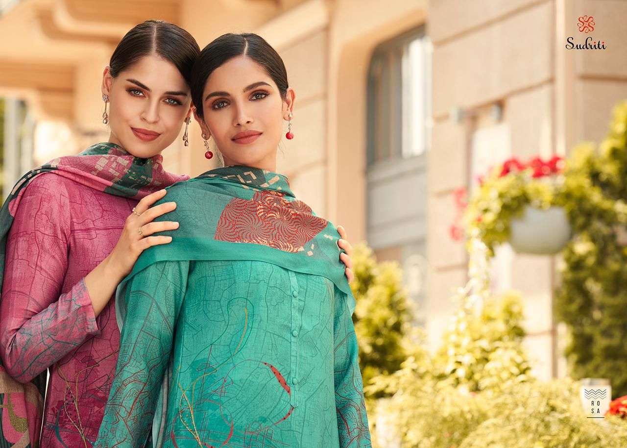 sudriti rosa pasmina twill digital printed exclusive designer salwar suits online wholesale dealer surat textile 