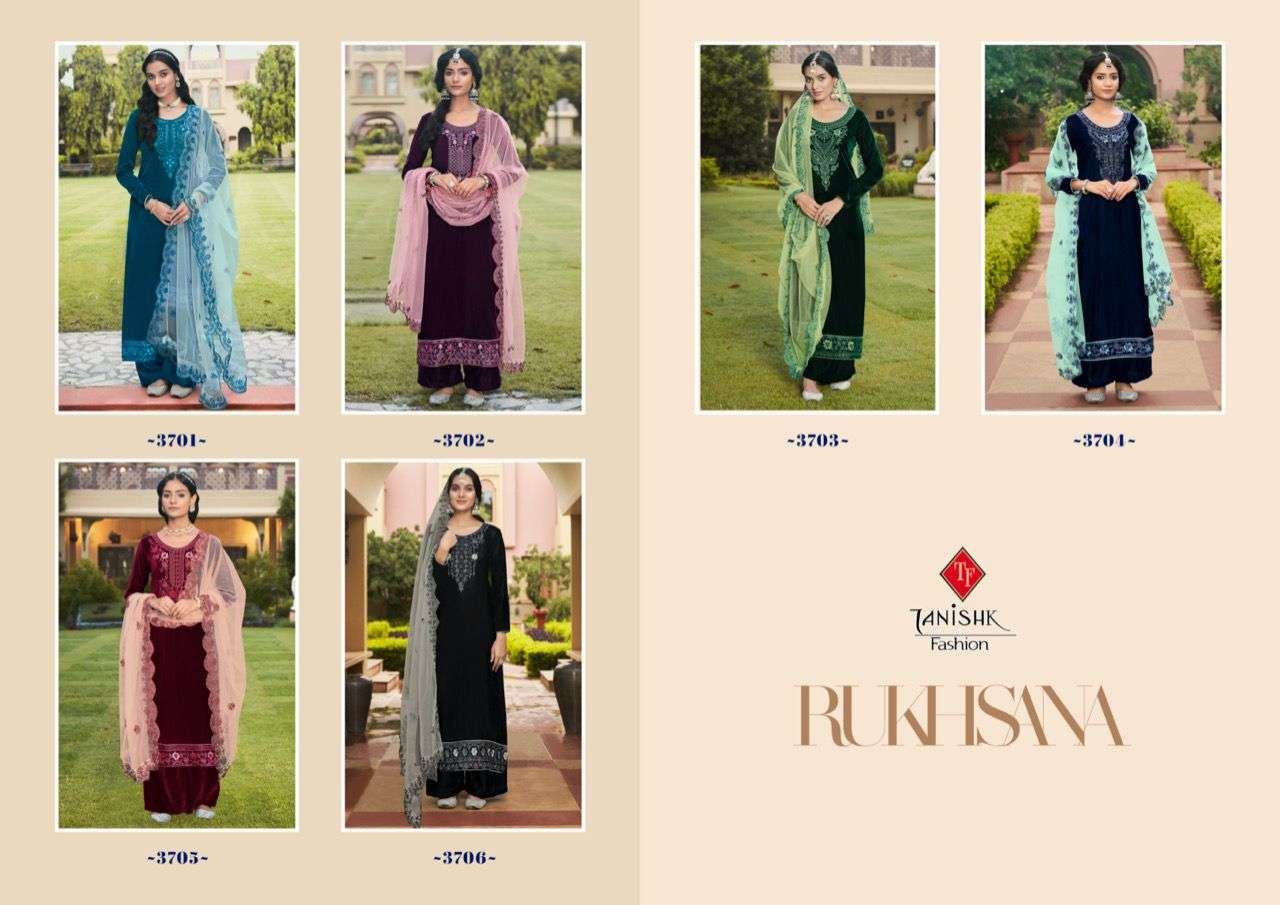 tanishk fashion rukhsana velvet designer winter collection salwar kameez surat