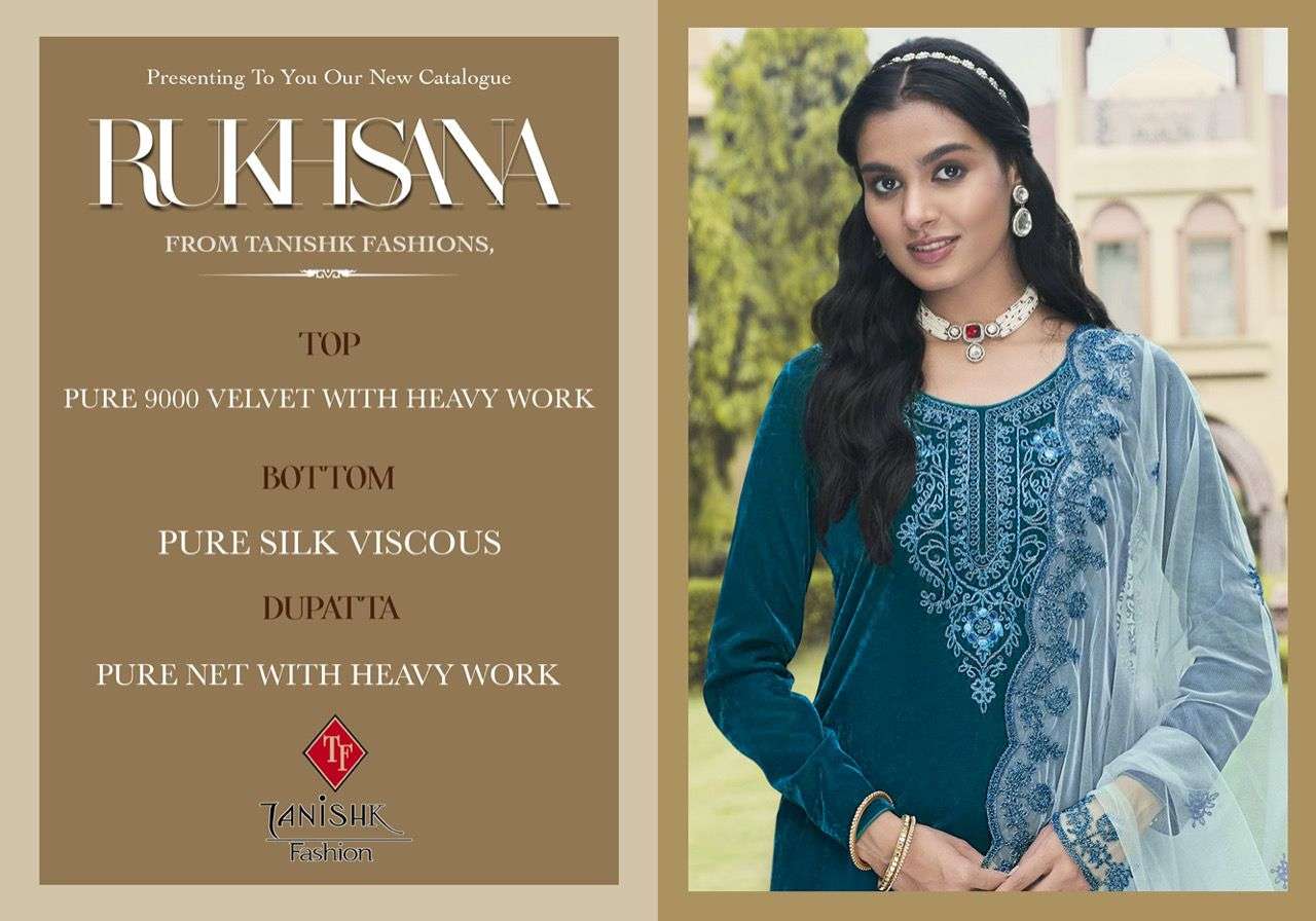 tanishk fashion rukhsana velvet designer winter collection salwar kameez surat
