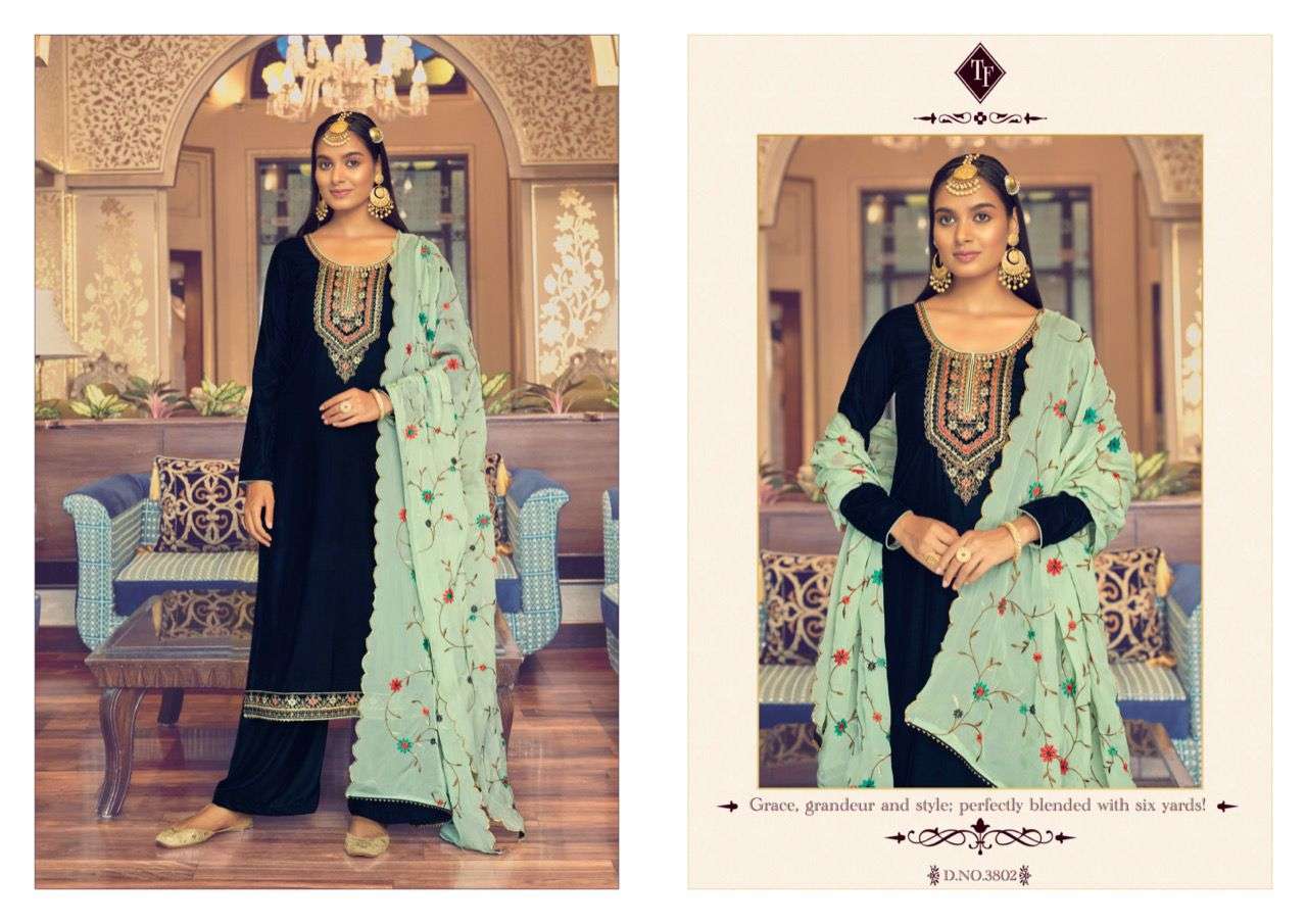 tanishk fashion sultana velvet salwar suits collection wholesaler surat