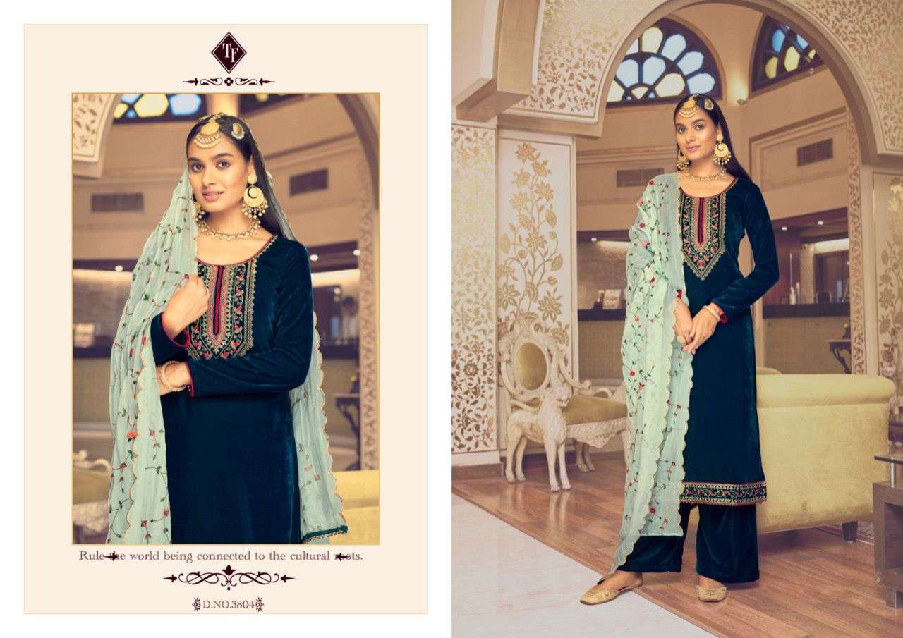tanishk fashion sultana velvet salwar suits collection wholesaler surat