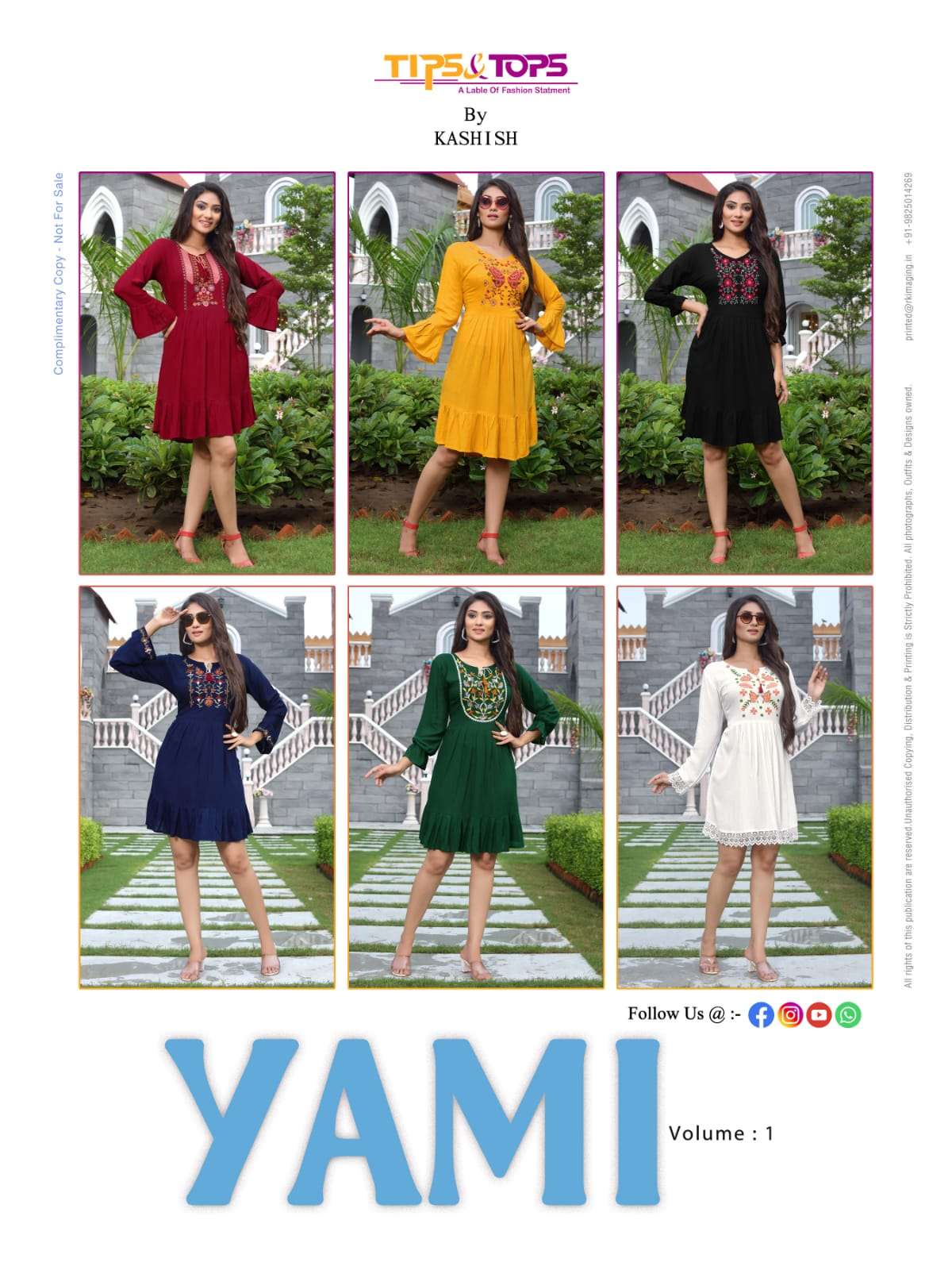 tips and tops yami vol-1 reyon wrinkle stich designer kurti collection online wholesaler surat 