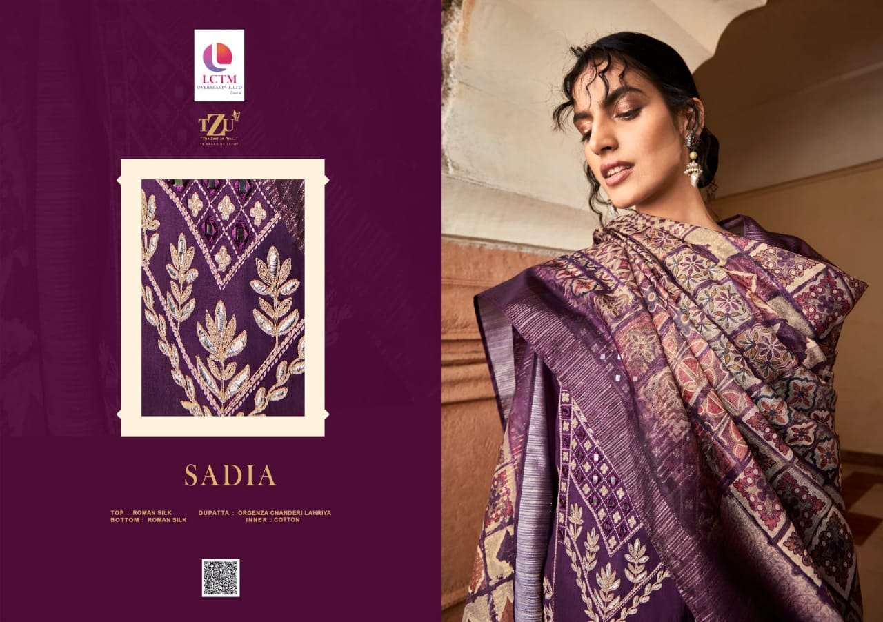 tzu sadia 1001-1006 series roman silk festive wear collection wholesaler surat