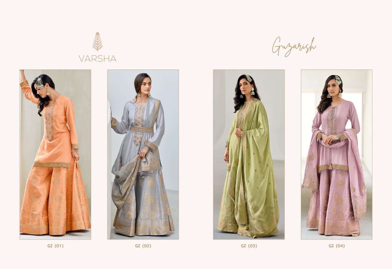 varsha fashion guzarish viscose woven with embroidery dress material wholesale supplier surat