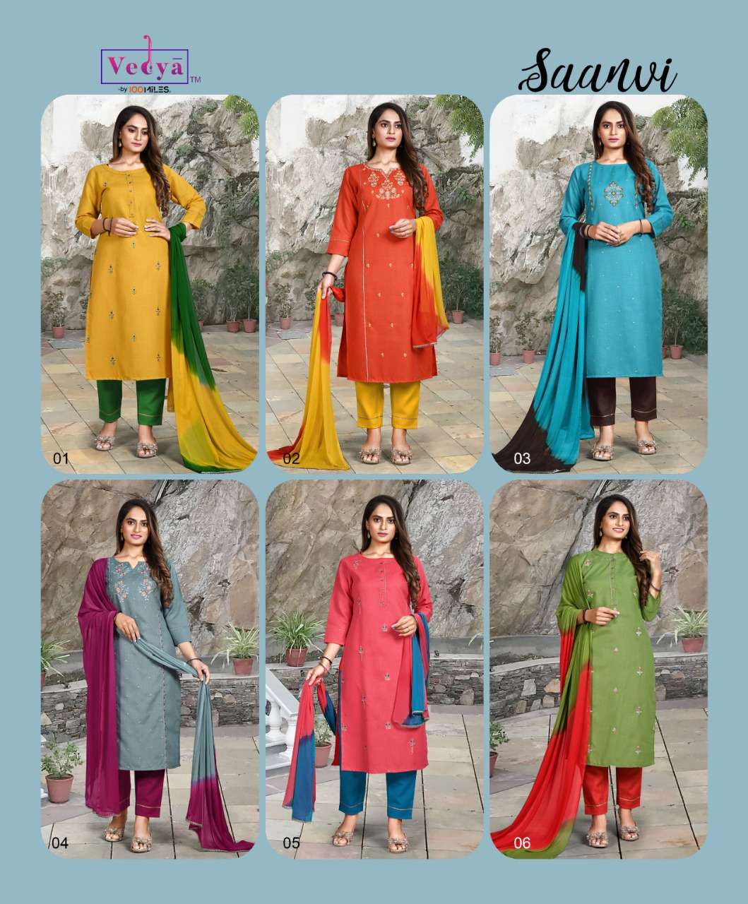 vedya saanvi 01-06 series pc sulb salwar suits wholesale dealer surat 